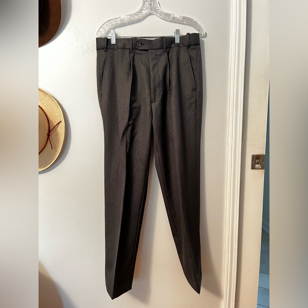 Peter Christian 100% Wool high-rise cavalry twill trouser